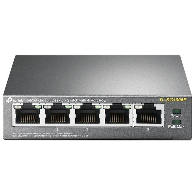 Switch TP-Link TL-SG1005P 5 Puertos 10/100/1000Mbps RJ-45 TP-Link