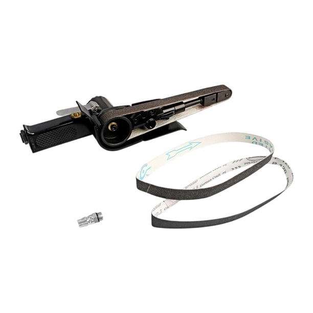 Lijadora de banda neumática, herramienta neumática para amolar ángulos de metal con bandas de lijado y llave para pulir y acabar metales carpintería. 20 mm A