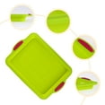 thumbnail image 3 of Unique Bargains 3 Packs Nonstick Silicone Baking Pans Red 13.4*9.4*1in, 3 of 6