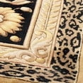 thumbnail image 3 of Safavieh  Asian Hand-knotted Leopard Beige/ Black Wool Rug Brown 4' x 6' 4' x 6' Indoor Living Room Black Rectangle, 3 of 4
