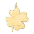 thumbnail image 2 of 14K Yellow Gold Charm Pendant Personalized Plain .018 Gauge Engravable Clover Disc, 2 of 2