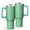 Greenish-blue, variant on Leopard Print 40oz Tumbler– Stainless Steel Insulated Tumbler with Handle and Straw, Large Capacity Travel Cup for Hot & Cold Drinks