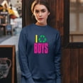 thumbnail image 4 of I Recycle Boys Puff Print Sweatshirt Funny Dating App Humor Single Independent Heart Breaker Relationship Crewneck, 4 of 7