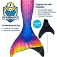 thumbnail image 2 of Fin Fun Limited Edition Mermaid Tail for Swimming for Girls and Kids with Monofin, 6, Pacific Prism, 2 of 5
