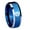 Blue Two Tone Polished Beveled Edges, variant on Tungsten Supernatural 8mm Glossy Blue Two Tone Polished Beveled Edges Men Ring