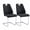 Black, variant on Hosnnlie Set of 2 Light Grey Dining Chairs, Arch Cutout, Diamond Tufted, Chrome Cantilever, for Dining Table