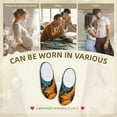 thumbnail image 7 of Fotbe Colorful Cloud Butterfly Sunflower Pattern Women's Fuzzy Curly Fur Memory Foam Loafer Slippers Indoor Outdoor Slippers Winter Home Shoes-46/47, 7 of 7