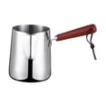 thumbnail image 4 of Cafetera turca para calentar leche, con mango de madera, para derretir chocolate 1000 ml, 4 of 9