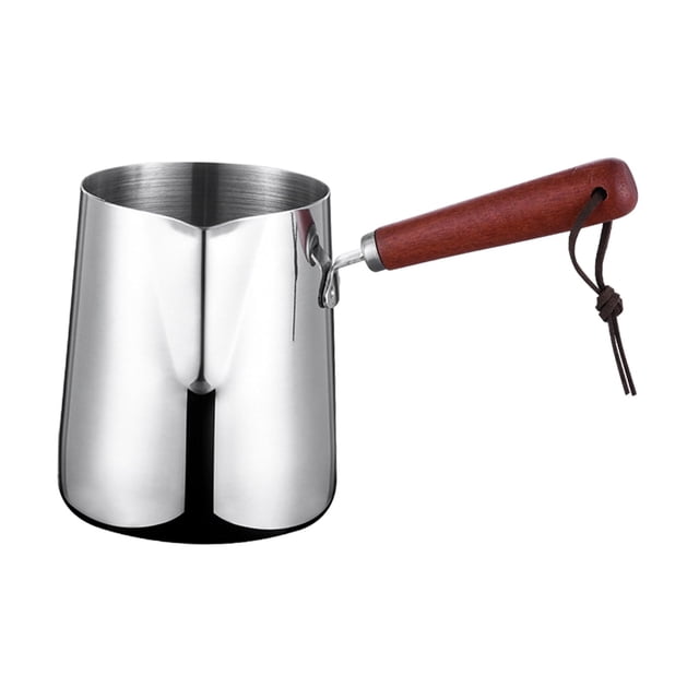 Decodeary Turkish Coffee Pot with Scale Tea Kettle Milk Pot Warmer for Bar Cafe Office 1000ML 1000ML