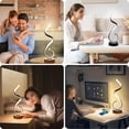 thumbnail image 4 of BESKETIE Lampe de Table LED Moderne en Spirale, Ensemble de 2, Lampe de Table 10 W à Commande Tactile avec Ports de Recharge USB, 3 Modes de Couleur à Intensité Réglable pour Table de Chevet et Bureau, 4 of 8
