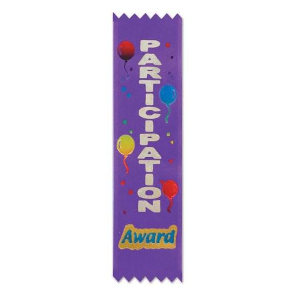 30 Pack Bulk Participation Award Value Pack Ribbons