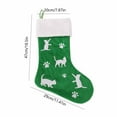 thumbnail image 3 of LanSuare Christmas Stockings with Pet Prints, 19"x11" Soft Fluffy Cuff Christmas Stockings, Xmas Hanging Stockings for Family Fireplace, Christmas Party Decor, Candy Gift Bags(Green), 3 of 7
