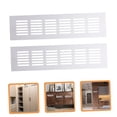 thumbnail image 3 of IFANLANDOR 2pcs Aluminium Vents Simple Heat Dissipation Cover Silver, 3 of 7