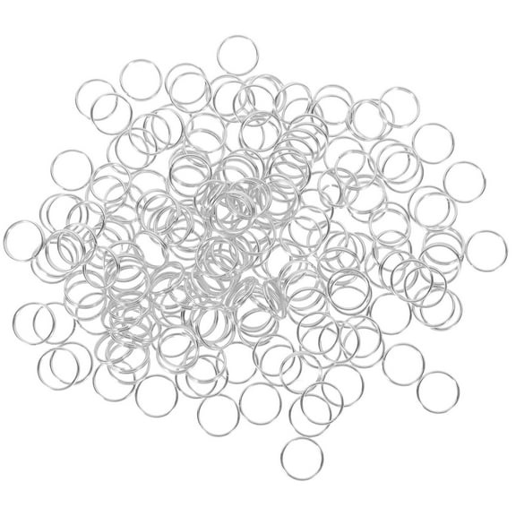 AURARMLET 200Pcs Key Rings Small for Craft Projects Iron Simple Design Circular Keychain