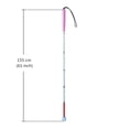 thumbnail image 2 of Bastón plegable de aluminio blanco para personas ciegas y con discapacidad visual (6 secciones plegables) (155 cm (61 pulgadas), mango rosa), 2 of 5