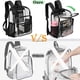 thumbnail image 2 of Mochila transparente KUI WAN de PVC negro transparente para la escuela, 12 de largo x 6 de ancho x 16,5 de alto, 2 of 9
