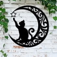 thumbnail image 3 of FitBest Home Wall Decoration Pendant Moon Black Cat Metal Wall Decoration Sign, 3 of 8