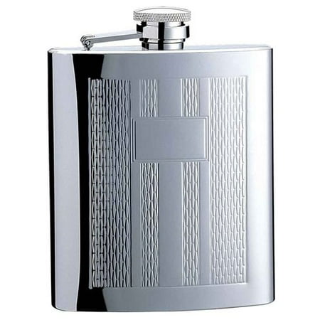 Textured Flask - Visol Products Textured Columns Matte Engraved Hip Flask