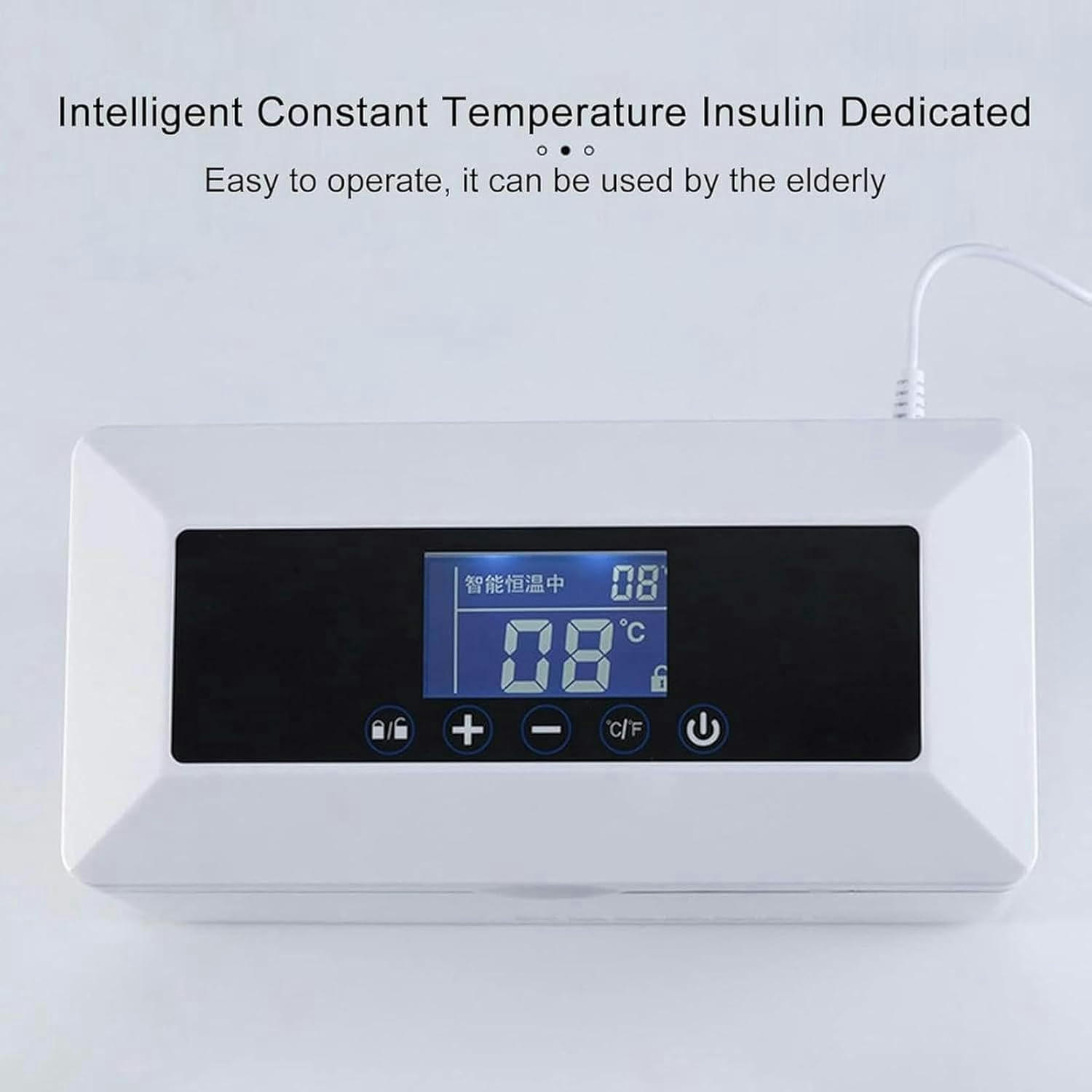 GXCZ Portable Insulin Refrigerator, Mini Household Refrigerator, Car Refrigerator, Small Rechargeable Refrigerator (precise Temperature Control 0-8 Degrees), White