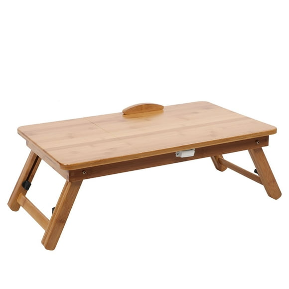 Filfeel Study Desk,Modern Style Bamboo Folding Bed Computer Table Student Laptop Desk Adjustable Height,Bed Desk