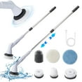 thumbnail image 2 of Penkiiy Electric Spin Scrubbers Cordless Spin Scrubbers With 6 Replaceable Brush Heads And Adjust Extension Handle Power Cleaning Brush For Bathroom Floor Tile, 2 of 9
