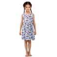 thumbnail image 6 of Girls Dress Plaid Bow Cherry Sleeveless Dress for Girls Hem A-Line Casual Sundress, 6 of 7