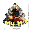 thumbnail image 2 of Stylish Metal Hanging Christmas Tree Wind Spinner - Colorful Baubles & Striped Ornament Design for Festive Yard & Garden Decor, 2 of 7