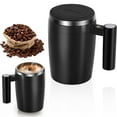 thumbnail image 2 of Dienrx Black Smart Coffee Mug with Temperature Display & Auto Stirrer - USB Rechargeable Self Stirring Cup for Hot Drinks, 2 of 8