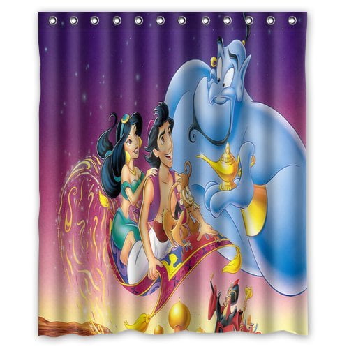 TOUXIHAA Aladdin Jasmine Genie Shower Curtain Bathroom Curtain Set with Hooks Size 60x72 inches