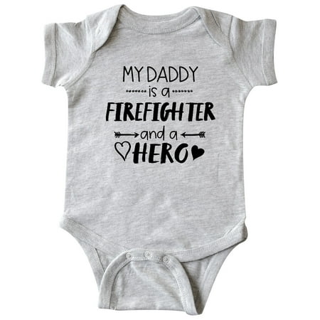 

Inktastic My Daddy is a Firefighter and a Hero Gift Baby Boy or Baby Girl Bodysuit