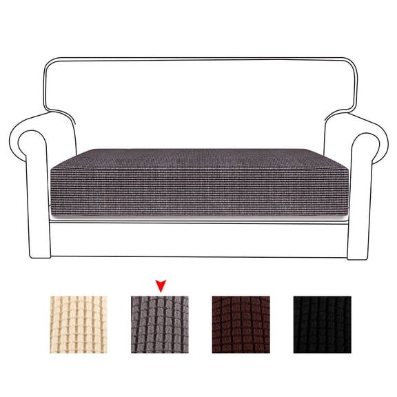 Vensio -Stretch Couch Cushion Slipcover with High Elasticity, Reversible Soft Sofa Cushion Protector for 1-3 Seaters, Washable Furniture Cover with Non-Slip Foam Pipes