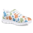 thumbnail image 2 of Pzuqiu Cows Print Kids Girls Tennis Sneakers Size 4 Lace Up Running Shoes Comfortable Walking Athletic Shoes Lightweight, 2 of 5