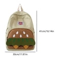 thumbnail image 2 of Mochila Escolar Hamburguesa Con Dibujos Animados Informal para Niñas (Beige), 2 of 2