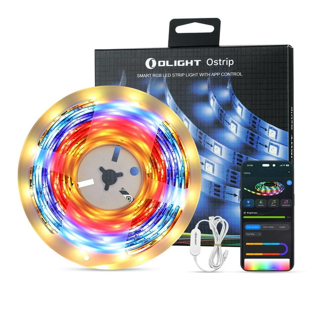 Tira de luces LED OLIGHT Ostrip de 5 m RGB con control inteligente de aplicaciones