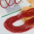 thumbnail image 3 of Collar de juguete rojo EOBOH con cuentas de Mardi Gras, 33 cm, 100 unidades, plástico, 3 of 6