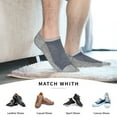 thumbnail image 3 of Mens No Show Socks, 8 Pairs Non Slip Ankle Socks for Men Low Cut Athletic Liner Sock for Loafer Flats Sneakers, 3 of 5