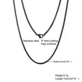 thumbnail image 4 of 2/3/4/5/7mm Fashion 316L Stainless Steel Rolo Link Chain Necklace for Women Men, 4 of 8