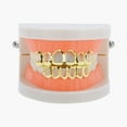 thumbnail image 2 of Unique Bargains 1 Set Fake Grills Hip Hop Teeth Grillz Gold Tone, 2 of 6