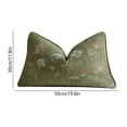 thumbnail image 3 of Rustic Wildflower Embroidered Lumbar Pillow Cover, Fuzzy Yarn Vintage Floral Rectangular Cushion Case for Sofa Bed Bench Chair and Farmhouse Home Decor, 3 of 6