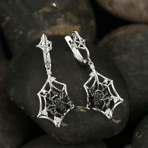 Spider 925 Silver Drop Earring Cubic Zircon Creative Jewelry Women/Men