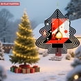 thumbnail image 3 of Stylish Metal Hanging Christmas Tree Wind Spinner - Festive Design with Golden Ornament Concentric Lines & Geometric Shapes for Garden Decor, 3 of 5