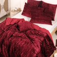 thumbnail image 4 of DecorAvenue Ultra-Luxe Crushed Velvet Pillow Shams Covers Set of 2 No Filler Included Size 20 x 30 Inches Maroon Color, 4 of 6