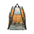 thumbnail image 2 of Honeii Tranquil Garden Landscape Print Canvas College Laptop Backpack, Durable Rucksack Travel Notebook Bag School Backpack Book Bag for Men Women-Small, 2 of 7