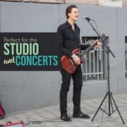Pyle PMKS56X2 - Pyle PMKS56X2 - 2 Pcs. Heavy-Duty Tripod Boom Microphone Stand - Height Adjustable and Boom Extendable Mic Stand