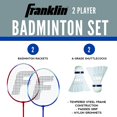 thumbnail image 2 of Franklin Sports Badminton Racket + Birdie Set - 2 Badminton Rackets with 2 Birdies - Replacement Badminton Equipment -, 2 of 4