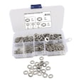 thumbnail image 1 of 350pcs Spring Washer Set Washers for General Repair Lock Washer Gasket Assortment Kit Washers Kit Washers for Screws 1/4 Washer Steel Washers Screw Fasteners Stainless Steel Silver, 1 of 9