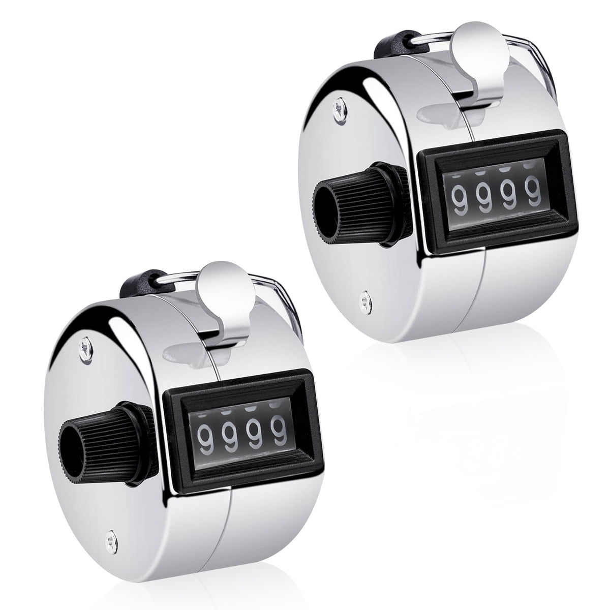 2-Pack 4 Digit Number Click Counter Manual Hand Tally Number Counter Mechanical Clicker