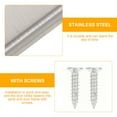 thumbnail image 5 of DRAFIDEEP 6Pcs Silver Rectangular Deadbolt Strike Plate Door Reinforcement 3.9X1.8In, 5 of 8