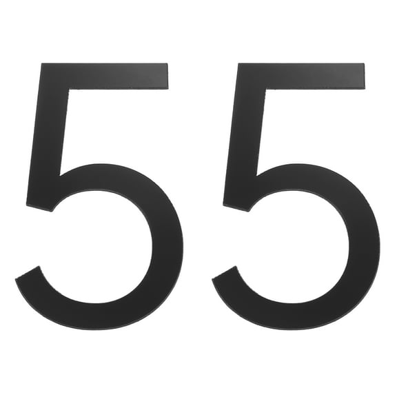 Uxcell House Numbers, 2 Pcs 4 Inch Self-adhesive Acrylic Modern House Number for Outside Address Mailbox Door Farm House Office Apartments Hotel Room, Black (5)