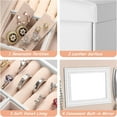 thumbnail image 3 of Gogcaro Jewelry Box for Girls Women, Girls jewelry box 3 Layer with PU Leather, Travel Jewelry Case with Mirror for Earring Ring Necklace, Best Gift for Girls, 3 of 6